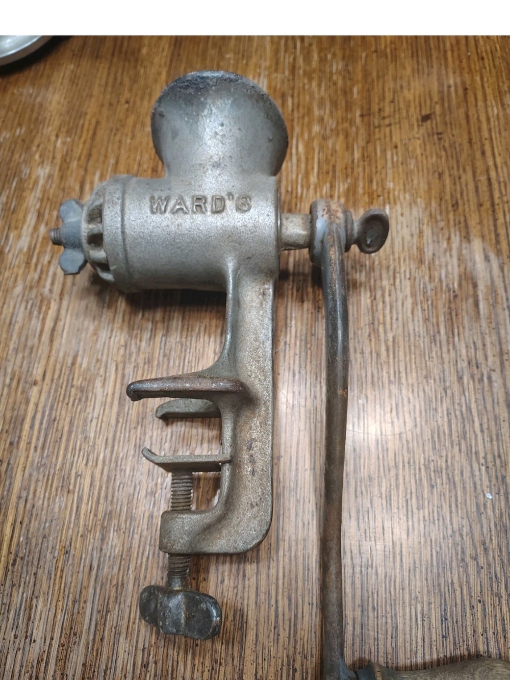 vintage Ward's manual meat grinder and food chopper,